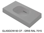 Plan vasque système d’évacuation discret L 70 à 201 x P 40 à 51 cm, finition lisse mate, 10 couleurs, Anti bactérien, résine Akrytan® teinté dans la masse, Livraison Offerte.